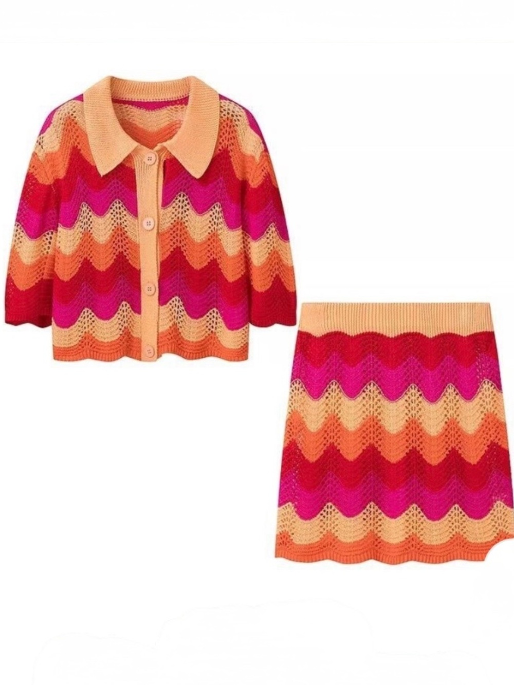 Knitted Multi-Colour 2 pc Set - Picture 2 of 4